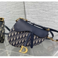 Trendy Design Dior Medium Soft Saddle Bag with Strap in Dior Oblique Jacquard and Calfskin 0521 Blue 2025