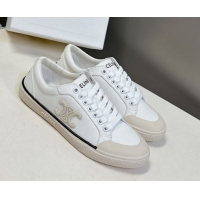Low Cost Celine Alan Sneakers with Triomphe in Canvas White 0428112