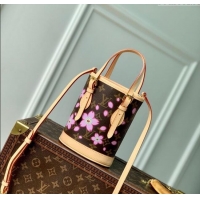 Inexpensive Louis Vuitton LV x TM Nano Bucket bag in Sakura Monogram Canvas with Cherry Blossom M13417 2025