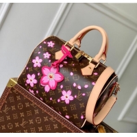 Luxury Cheap Louis Vuitton LV x TM Speedy Bandouliere 25 bag in Sakura Monogram Canvas with Cherry Blossom M14174 2025