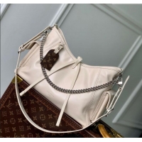 Top Grade Louis Vuitton CarryAll Cargo Vibe PM Bag in Lambskin leather Vanilla M12919 White 2025