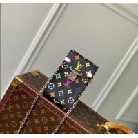 Famous Brand Louis Vuitton LV x TM Phone Pouch Metis in Multicolored Monogram Canvas M14098 Black 2025