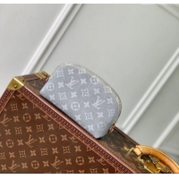 Top Grade Louis Vuitton Cosmetic Pouch PM in Cloudy Grey Certified Organic Cotton M13751 2025