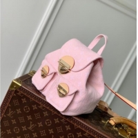 Cheap Louis Vuitton Venice Backpack bag in Washed Pink Certified Organic Cotton Denim M13031 2025