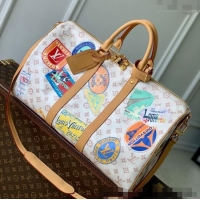 Best Price Louis Vuitton Keepall Bandouliere 45 Travel Bag in Monogram Dune Canvas M14736 2025