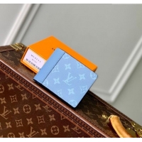 Top Quality Louis Vuitton Multiple Wallet in Monogram Canvas and Leather M14111 Sky Blue 2025