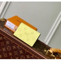 Unique Grade Louis Vuitton Pocket Organizer Wallet in Lemon Yellow Monogram Canvas and Leather M14113 2025