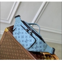 Famous Brand Louis Vuitton Rush Bumbag in Monogram Shadow Leather M14782 Sky Blue 2025