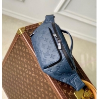 Unique Grade Louis Vuitton Rush Bumbag in Monogram Shadow Leather M14784 Navy Blue 2025