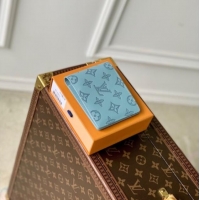 Grade Design Louis Vuitton Multiple Wallet in Sky Blue Monogram Shadow Leather M14802 2025