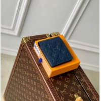 Good Taste Louis Vuitton Multiple Wallet in Navy Blue Monogram Shadow Leather M14787 2025
