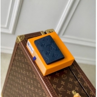 Shop Discount Louis Vuitton Pocket Organizer Wallet in Navy Blue Monogram Shadow Leather M14786 2025