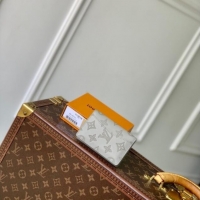 Top Grade Louis Vuitton Pocket Organizer Wallet in Sand Grey Monogram Shadow Leather M14915 2025