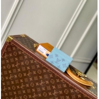 Promotional Louis Vuitton Double Card Holder in Sky Blue Monogram Shadow Leather M14791 2025