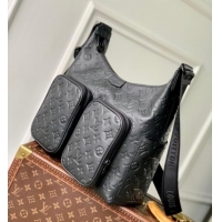 Well Crafted Louis Vuitton Hobo Cargo Bag in Black Monogram Shadow Leather M14778 2025