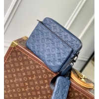 Traditional Specials Louis Vuitton Trio Messenger bag in Navy Blue Monogram Shadow Leather M14785 2025