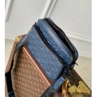 Traditional Specials Louis Vuitton Trio Messenger bag in Navy Blue Monogram Shadow Leather M14785 2025