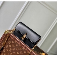 Promotional Louis Vuitton Wallet On Chain LV Bloom Mini Bag in Calf Leather M14564 Black 2025