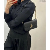 Promotional Louis Vuitton Wallet On Chain LV Bloom Mini Bag in Calf Leather M14564 Black 2025