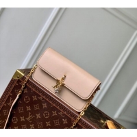 Top Grade Louis Vuitton Wallet On Chain LV Bloom Mini Bag in Calf Leather M14581 Macchiato Cream Beige 2025