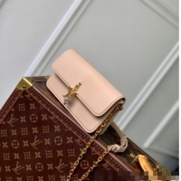 Top Grade Louis Vuitton Wallet On Chain LV Bloom Mini Bag in Calf Leather M14581 Macchiato Cream Beige 2025
