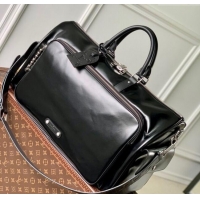Luxury Cheap Louis Vuitton Keepall Cargo Bandouliere 50 Travel Bag in Black Leather M13992 2025