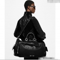 Luxury Cheap Louis Vuitton Keepall Cargo Bandouliere 50 Travel Bag in Black Leather M13992 2025