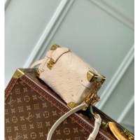 Pretty Style Louis Vuitton Side Trunk PM Bag in Monogram Debossed Leather M14571 Biscuit Beige 2025
