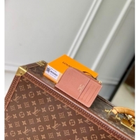 Big Discount Louis Vuitton Low Key Zipped Card Holder Wallet in Calfskin leather M14551 Cognac Brown 2025