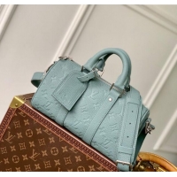Best Price Louis Vuitton Mens Keepall Bandouliere 25 Bag in Monogram Leather M13866 Misty Lake Green 2025