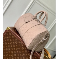 Pretty Style Louis Vuitton Mens Keepall Bandouliere 35 Bag in Monogram Leather M13865 Beige 2025