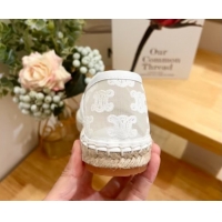 Purchase Celine Espadrilles Flat in Triomphe Logo Mesh White 0428115