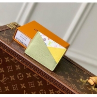 Best Price Louis Vuitton LV x TM Criss-Cross Card Holder Wallet M14139 Yellow/Green 2025