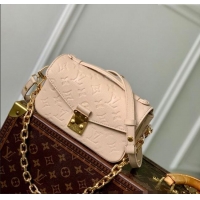 Big Discount Louis Vuitton Pochette Metis East West Bag in Monogram Grained Leather M14322 Sand Beige 2025