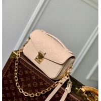 Big Discount Louis Vuitton Pochette Metis East West Bag in Monogram Grained Leather M14322 Sand Beige 2025