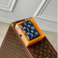 Best Quality Louis Vuitton Victor Wallet in Monogram Shadow Leather M12635 Ink Blue/White 2025
