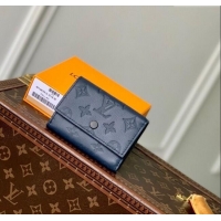 Buy Discount Louis Vuitton Victor Wallet in Monogram Shadow Leather M12635 Navy Blue 2025