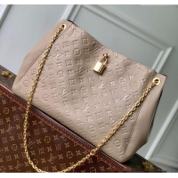 Luxury Cheap Louis Vuitton Anytime MM Tote Bag in Monogram Leather M14324 Grey 2025