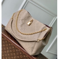 Luxury Cheap Louis Vuitton Anytime MM Tote Bag in Monogram Leather M14324 Grey 2025