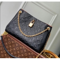 Shop Best Price Louis Vuitton Anytime MM Tote Bag in Monogram Leather M14324 Black 2025