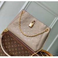 Buy Fashionable Louis Vuitton Anytime MM Tote Bag in Monogram Leather M14324 Beige 2025