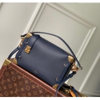 Top Quality Louis Vuitton Side Trunk MM Bag in Calfskin leather M15226 Navy Blue 2025