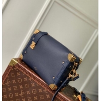 Top Quality Louis Vuitton Side Trunk MM Bag in Calfskin leather M15226 Navy Blue 2025