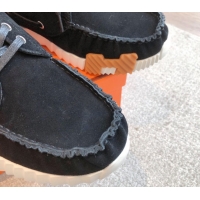 Low Cost Hermes Ketch Sneakers in Suede Black 0419060