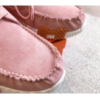Durable Hermes Ketch Sneakers in Suede Pink 0419066