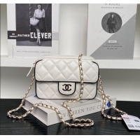 Good Quality Chanel Lambskin Mini Camera bag AP4516 White 2025