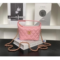 Top Quality Chanel Grained Calfskin Clutch with Chain AP4484 Pink 2025