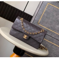 Famous Brand Chanel Vintage Lambskin Medium Flap Bag CH032701 Chocolate Brown 2025