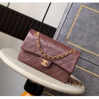 Famous Brand Chanel Vintage Lambskin Medium Flap Bag CH032701 Brown 2025