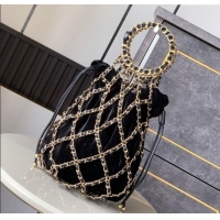 Top Quality Chanel Chain Mesh & Velvet Clutch CH052669 2025